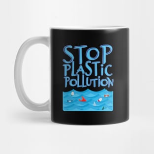 'Stop Plastic Pollution' Environment Awareness Shirt Mug